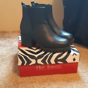 Black ankle boots